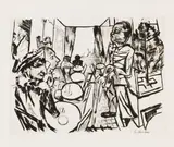 Max Beckmann, Weihnachten 1919, 1919, Drypoint