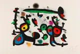 Les Amoureux et Luna Park I by Joan Miró, 1981, Lithograph in colours, sold May 2011