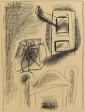 Hibou au crayon by Pablo Picasso, 1947, Chalk lithograph, sold May 2011