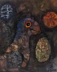Hans Reichel, Der Papagei, 1950, Watercolour