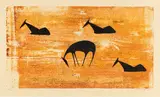 Vier Pferde auf der Weide by Ewald Mataré, 1935, Woodcut in colours, sold May 2011