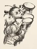 Deutschlands Kinder hungern! by Käthe Kollwitz, 1923, Chalk lithograph, sold May 2011
