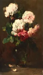 Eugène Petit, Blumenstillleben, 1870, Oil on panel