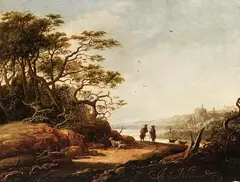 Abraham Blommaert, Küstenlandschaft mit zwei Hirten, 1650, Oil on panel
