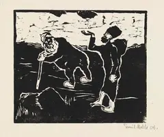 Mausefallenmann by Emil Nolde, 1906, Woodcut, sold May 2011