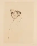 Emil Nolde, Frauenprofil (Ada Nolde), 1907, Drypoint