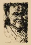 Karl Schmidt-Rottluff, In der Dämmerung (Männerporträt), 1907, Lithograph