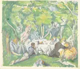 Paul Cézanne, Le déjeuner sur l'herbe, 1914, Lithograph in colours
