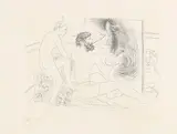 Pablo Picasso, Peintre au travail observé par un modèle nu, 1927, Etching