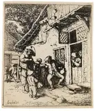Adriaen van Ostade, Die wandernden Musikanten, Etching