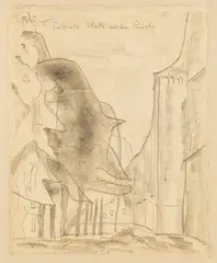 Studienblatt Ribnitz by Lyonel Feininger, 1921, Pencil drawing, sold May 2011
