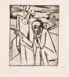 Erich Heckel, Der Versucher, 1913, Drypoint