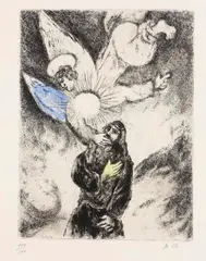 Vocation de Jérémie by Marc Chagall, 1958, Etching, sold May 2011