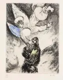 Marc Chagall, Vocation de Jérémie, 1958, Etching