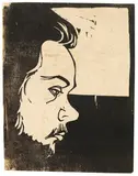 Bildnis Erich Heckel by Ernst Ludwig Kirchner, 1905, Woodcut, sold May 2011