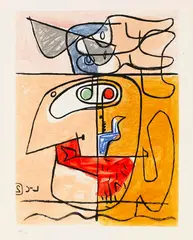 Aus: Unité by Le Corbusier, 1965, Etching and aquatint in colours, sold May 2011