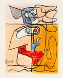Le Corbusier, Aus: Unité, 1965, Etching and aquatint in colours