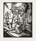 Jüngling by Erich Heckel, 1917, Woodcut, sold May 2011
