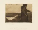 Paula Modersohn-Becker, Die Frau mit der Gans, 1902, Etching