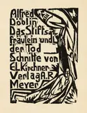 Das Stiftsfräulein und der Tod. Eine Novelle von Alfred Döblin by Ernst Ludwig Kirchner, 1912, Woodcut, sold May 2011