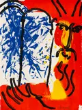 Marc Chagall, Moses, 1956, Lithograph in colours