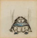 Heinrich Zille, Sitzendes Mädchen