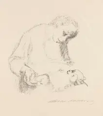 Junge Mutter mit Säugling. by Käthe Kollwitz, 1926, Lithograph, sold May 2011