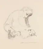 Junge Mutter mit Säugling. by Käthe Kollwitz, 1926, Lithograph, sold May 2011