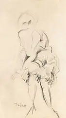 Johannes Itten, Studie (Tänzerin), 1915, Pencil drawing