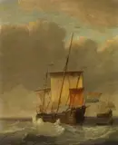 Willem van de Velde II, Nachfolge - Die leichte Brise, Oil on canvas