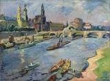 Franz Richard Scholz, Hofkirche in Dresden, 1920, Oil on canvas
