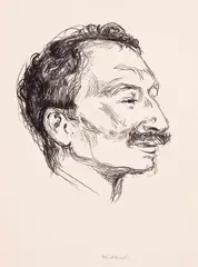 Goldstein im Profil by Edvard Munch, 1908, Lithograph, sold May 2011