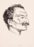Edvard Munch, Goldstein im Profil, 1908, Lithograph