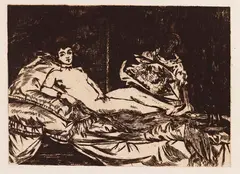 Olympia by Edouard Manet, 1867, Etching, sold May 2011