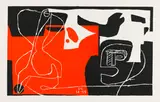 Le Corbusier, Les dés sont jetés, 1938, Lithograph in colours
