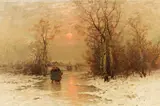 Johann Jungblut, Morgendliche Winterlandschaft