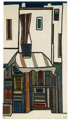 Josef Karl Nerud, Café auf Ibiza, 1964, Oil on canvas