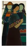 Josef Karl Nerud, Frauen auf Ibiza, 1969, Oil on canvas