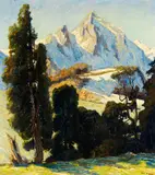 Otto Eduard Pippel, Watzmann im Frühjahr, von Nordosten aus gesehen
