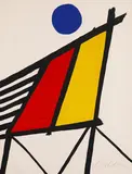 Blue sun by Alexander Calder, 1971, Lithograph in colours, sold May 2011