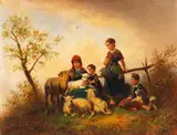 Wilhelm Alexander Meyerheim, Auf dem Lande, 1850, Oil on canvas