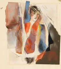 Albert Mueller, Ohne Titel, 1910, Collage