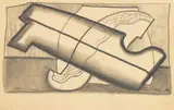 Max Ackermann, Einander überschneidende Formen, 1926, Pencil drawing