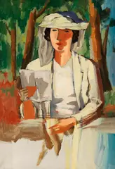 Albert Mueller, Frauenporträt, 1920, Oil on canvas