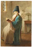 Luigi Ossipovitch Premazzi, 2 Blätter: Bauer und Pope in Interieur, 1877, Watercolour