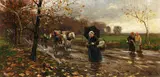 Philipp Franck, Herbsttag, 1884, Oil on panel