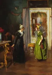 Edmund Blume, Der Besuch, 1900, Oil on canvas