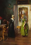 Edmund Blume, Der Besuch, 1900, Oil on canvas