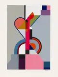 Walter Dexel, 3 Blätter aus: Mappenwerk Walter Dexel, Zehn Serigraphien nach Hinterglasbildern in den Originalformaten, ediert von Galerie Thomas Keller, Kempfenhausen-Starnberg, 1971, Silkscreen in colours