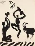 La Danse du Berger by Pablo Picasso, 1959, Lithograph, sold May 2011